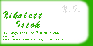 nikolett istok business card